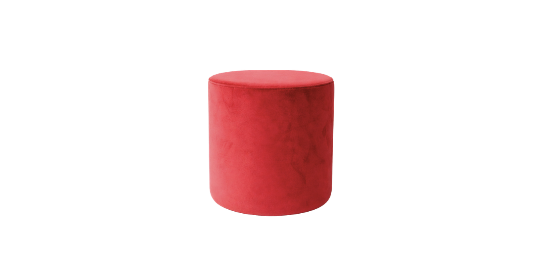 Velvet Ottoman - Merlot