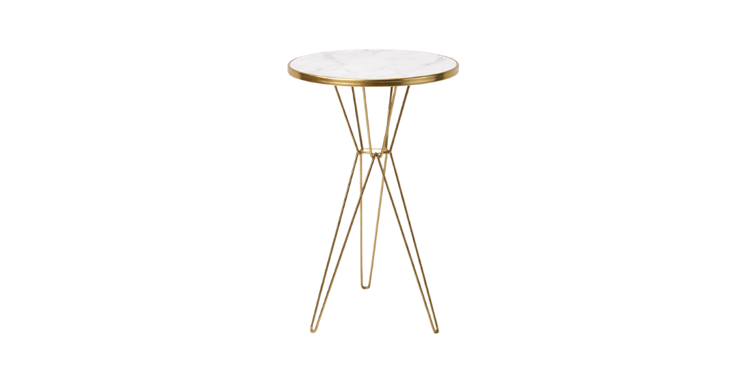 Spice Dry Bar - Gold with Marble Top