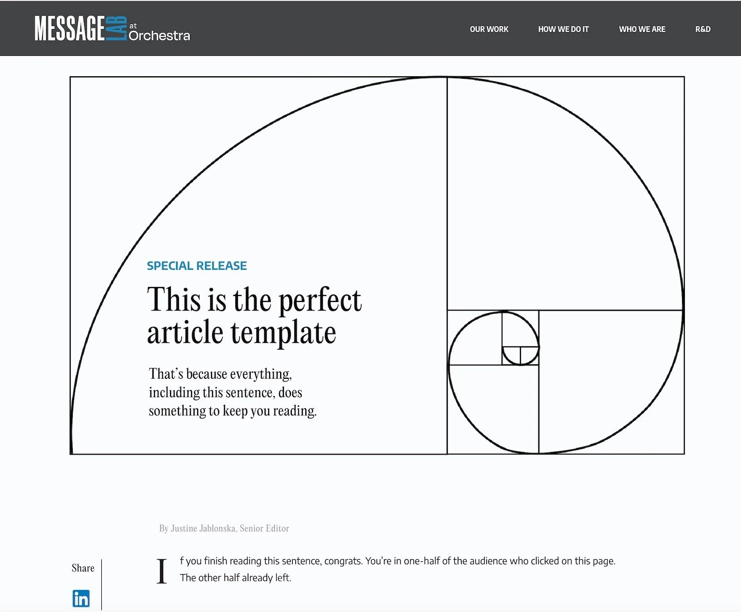 This is the perfect article template
