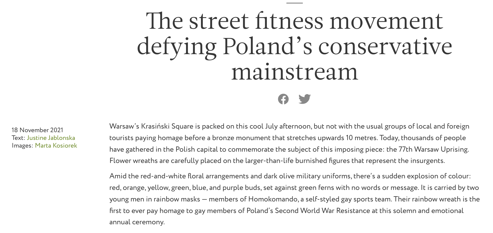 The street fitness movement defying Poland’s conservative mainstream