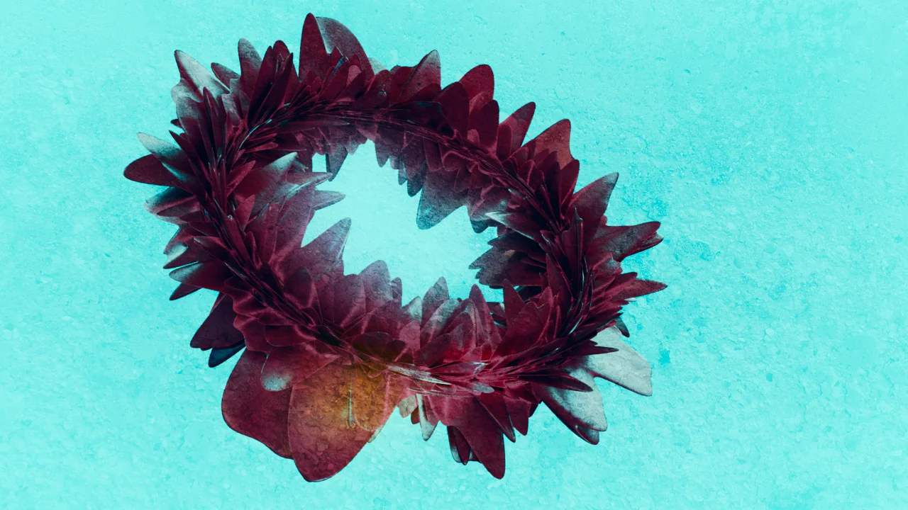 Procedural wreath, festive