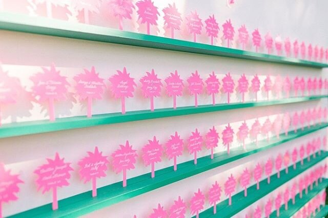 Okay, so earlier this week you saw full-scale and close-up shots of this wall... But how did it all come together? 💓🌴🦩⁠⠀
⁠⠀
@lovethiswayla created a custom wall with shelves designed to hold our palm trees standing up... The shelf was routed with 