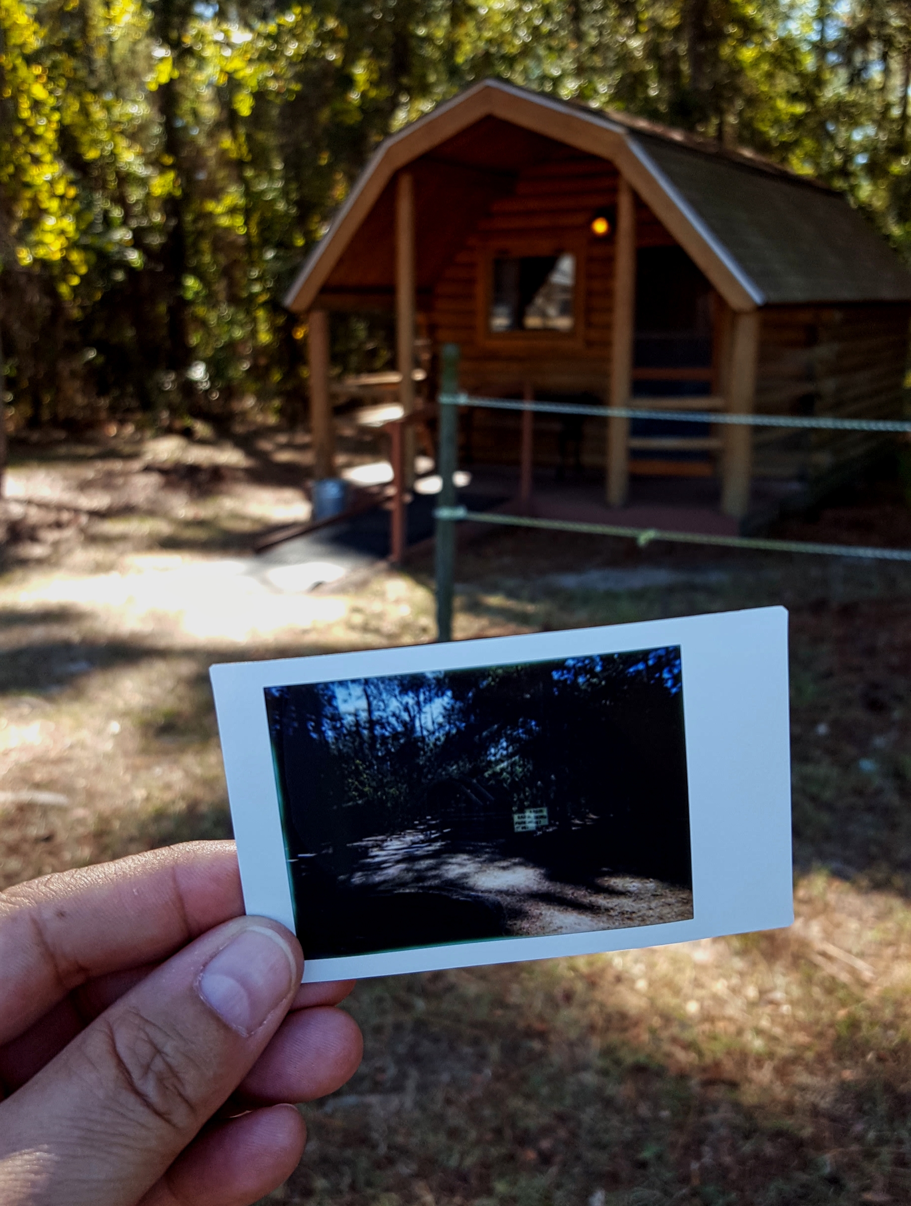 Cordele KOA Kabin Polaroid (Double Exposure)