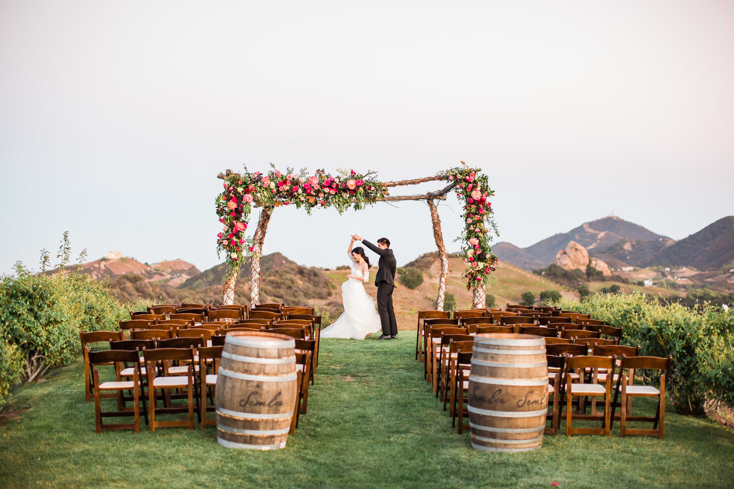 Dome House Malibu View Wedding Ceremony 