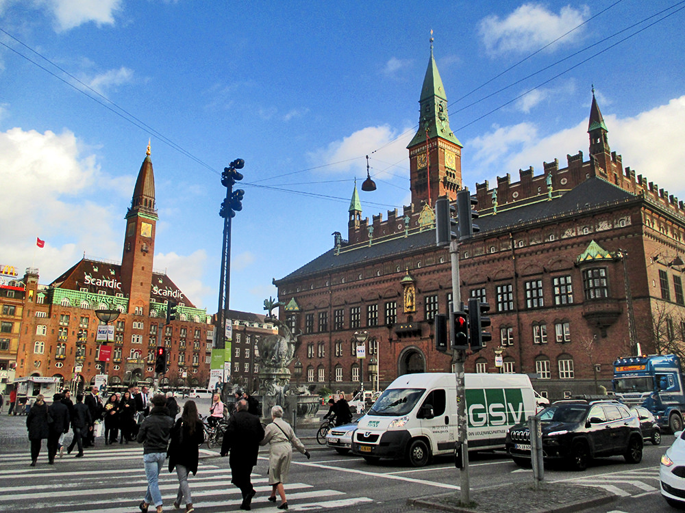 The social life of the City. City Hall Square, Copenhagen.