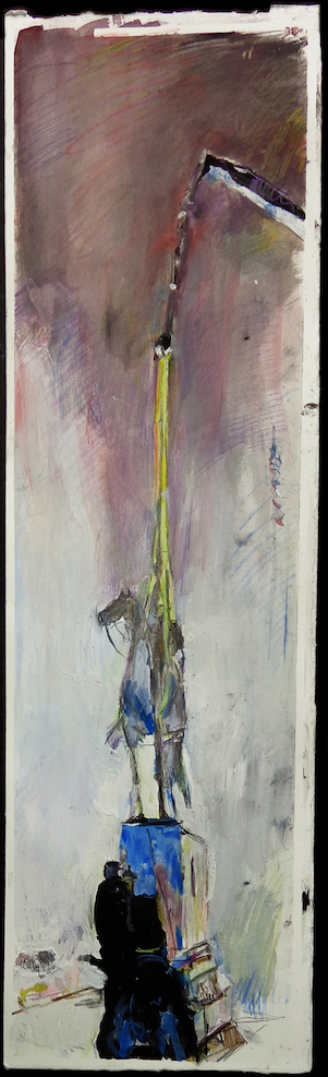 Removal of Forrest from Memphis 9" x 30" Ink, gesso, goauche, pencil on paper, ©2018 on display in Spring 2019 at Riverviews Artspace in Lynchburg, VA