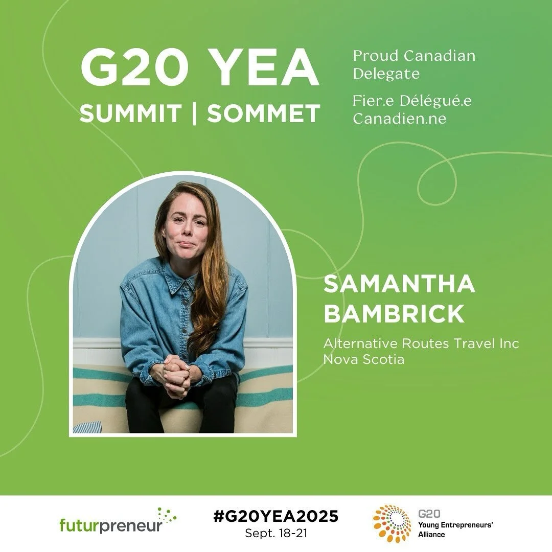 South Africa &rarr; Nova Scotia &rarr; back to South Africa. 🌍✨

I&rsquo;m heading to the G20 Young Entrepreneurs&rsquo; Alliance Summit as a proud Canadian delegate.

Full circle moment, since the spark for Alternative Routes actually started on my