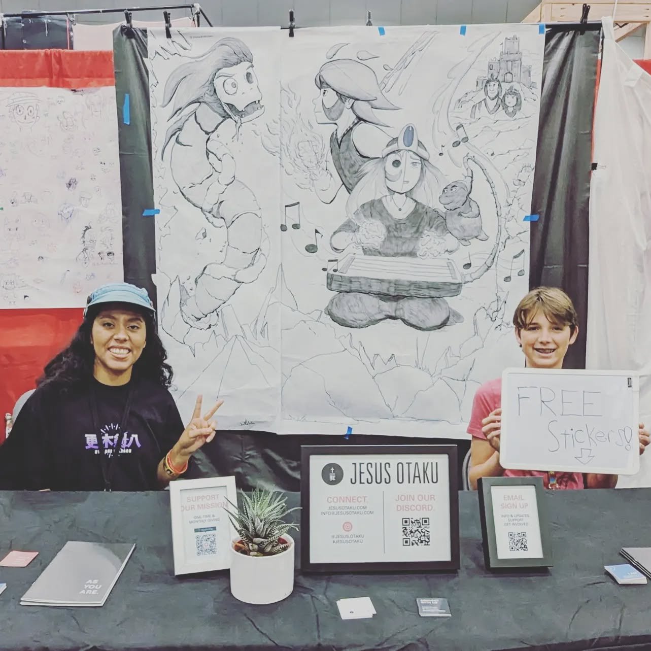 Last day of @animeexpo! Stop by for free stickers, art books, and a journal prompt sheets inspired by Demon Slayer. #AX2023