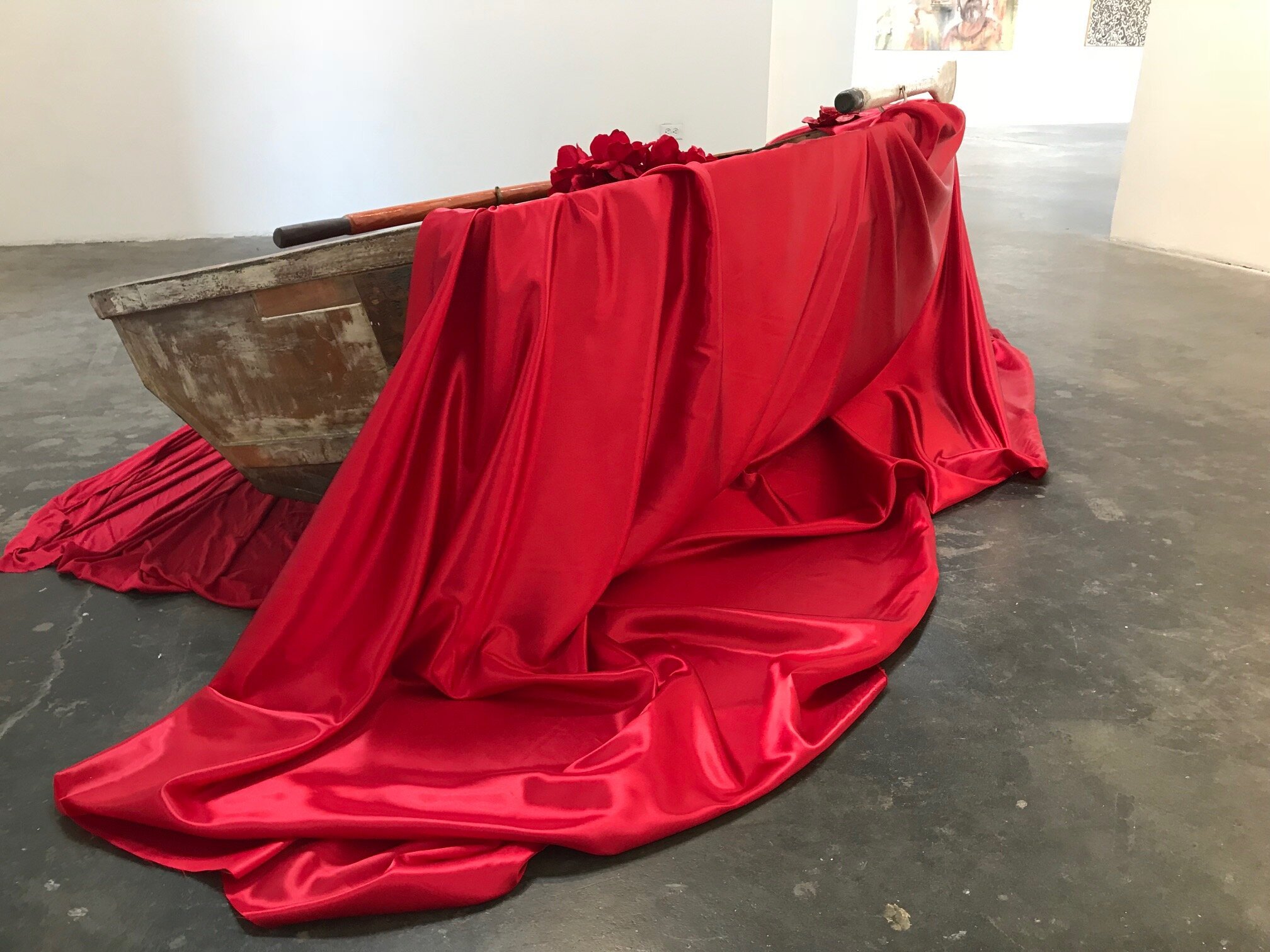 Luigia+Martelloni+Sea+of+Promises+2018+boat,+red+fabic,+roses+and+mix+media,+site+specific+installation.jpg