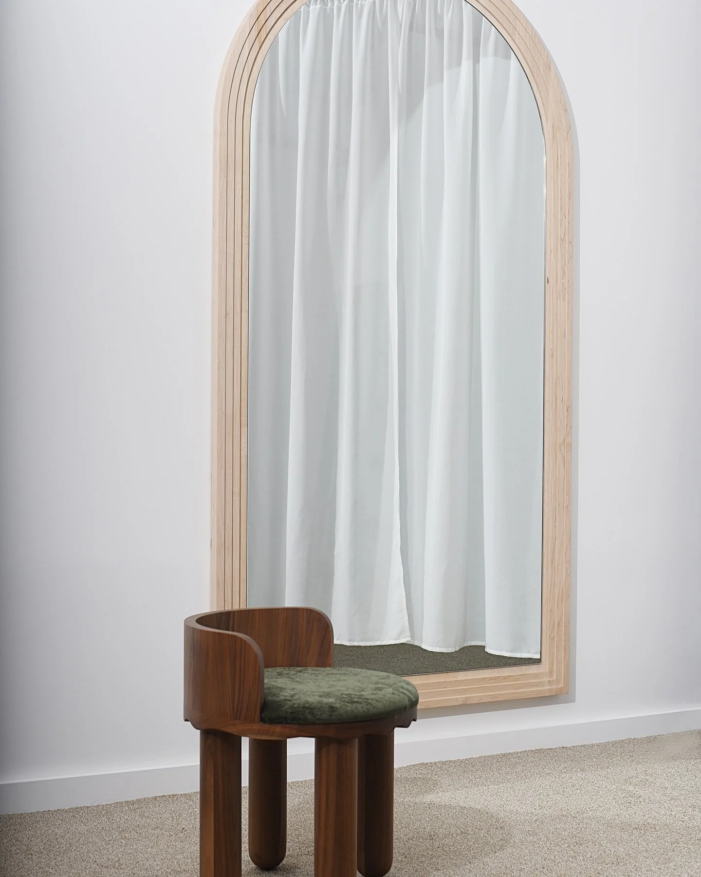 Custom Furniture by Hachi Collections: Solid Walnut Nami Chair &amp; Maple Nami Wall Mirror

At Hachi Collections, we specialize in creating custom-made furniture tailored to your specific needs.

Our offerings include the Solid Walnut Nami Chair wit