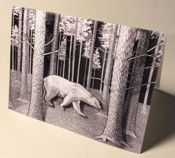 Polar Bear in the woods