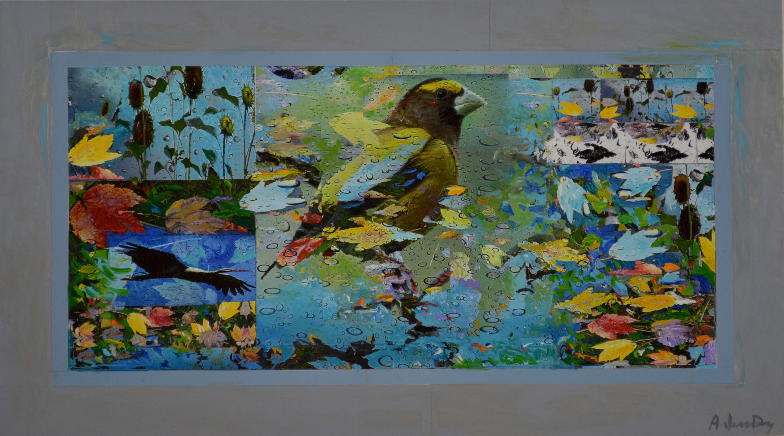 BIRD IN SHANGRI-LA, 12 1/2 X 22 1/4