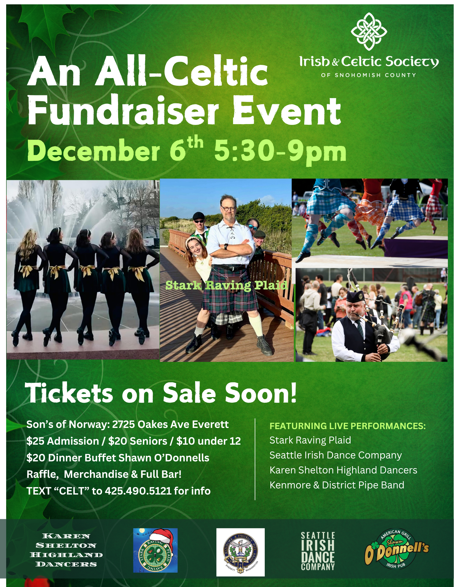 An All-Celtic Fundraiser Event: Irish and Celtic Society of Snohomish County