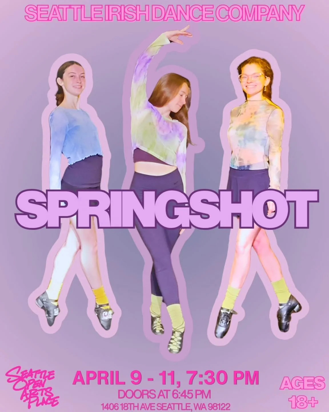 Get ready for an unforgettable weekend and the debut of our piece "Between Here and There"! ✨

Seattle Irish Dance Company will be performing at Springshot 2026 at Seattle Open Arts Place from April 9&ndash;11!

🗓 April 9&ndash;11, 2026
🚪