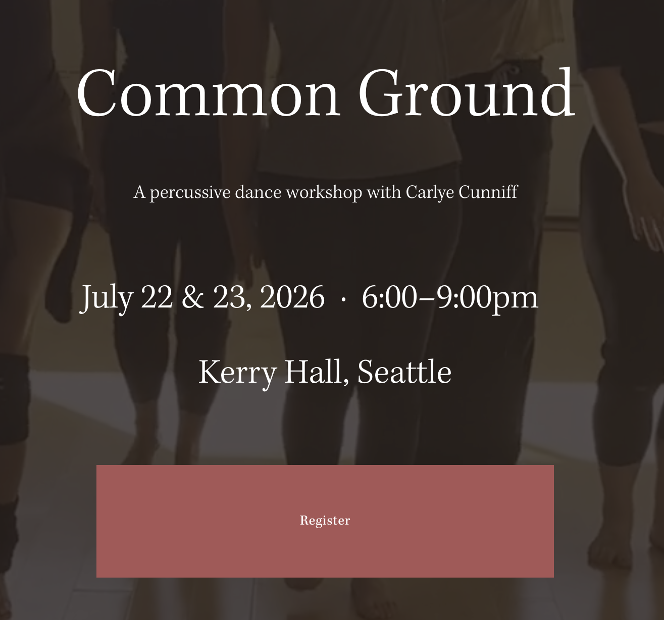 Common Ground Workshop with Carlye Cunniff