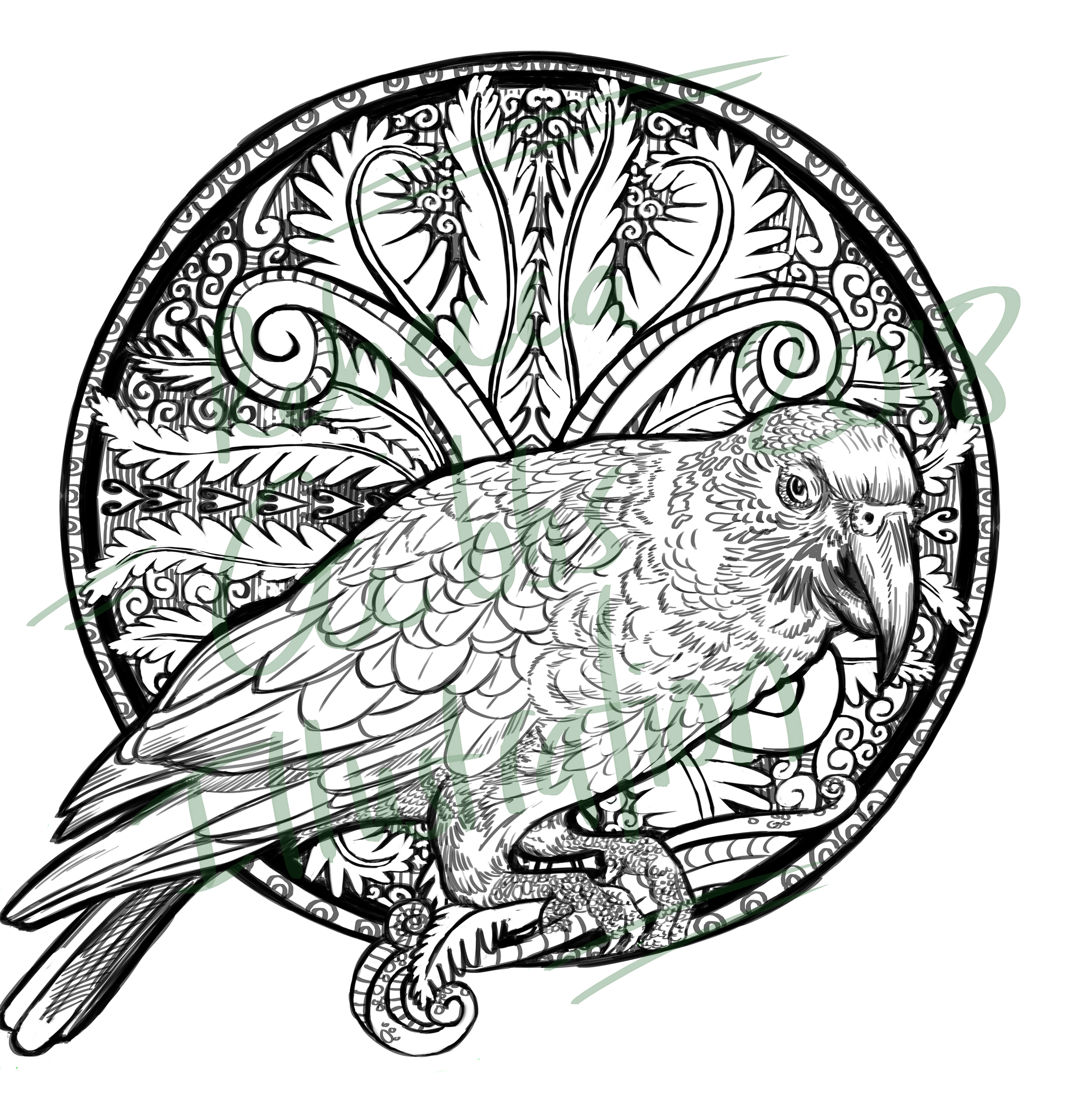 Block Poster: Kākā