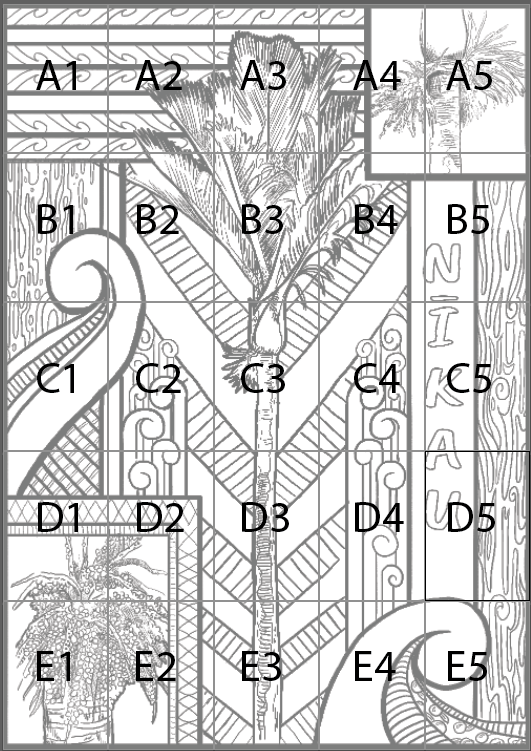 Block Poster: Nīkau Palm