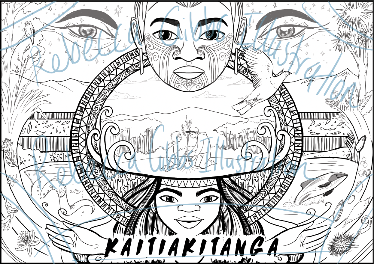 Kaitiakitanga Block Poster