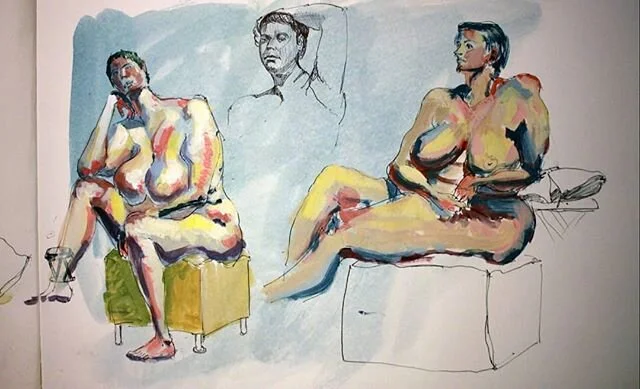 12.18.19. I think I had fun sketching that night. .
.
.
.
#figuredrawing #stilllife #sketching #sketch #drawingfromlife #drawing #pendrawing #acrylicpainting #drawstudy #artwork #art #painting #livemodel