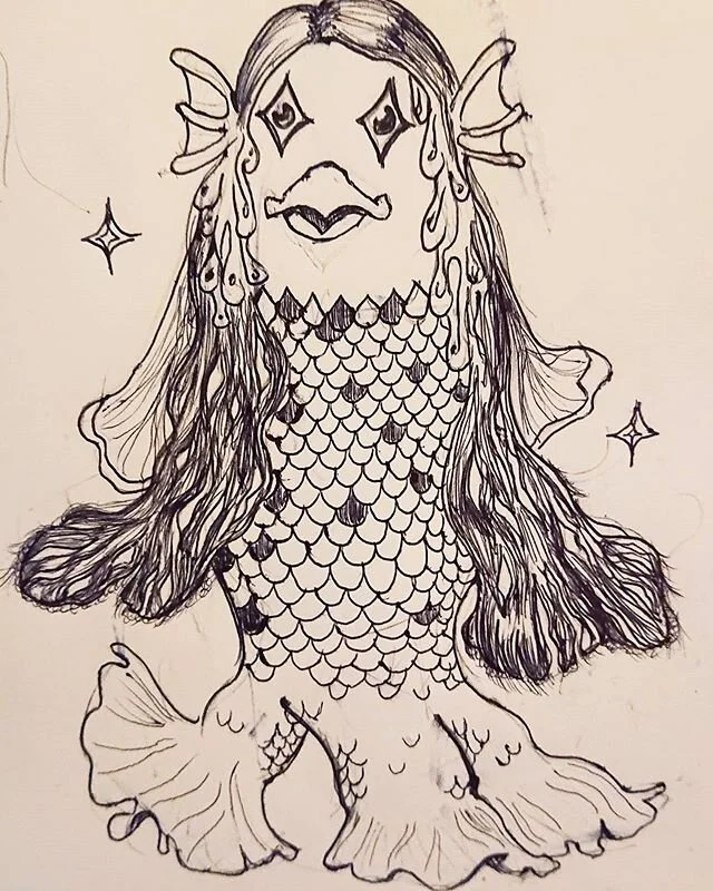 Amabie アマビエ sketch
.
.
.
.
.
.
. 
#amabie #drawing #inkdrawing #sketching #アマビエ #amabiechallenge