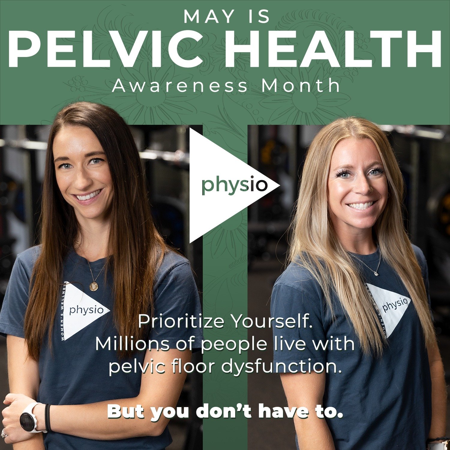 May is Pelvic Health Awareness Month. Millions of Americans live every day with some form of pelvic floor dysfunction. The good news is, you don't have to. Give us a call and meet our Pelvic Floor PT Specialists! Dr. @rhalddpt and Dr. @candrewsdpt ar
