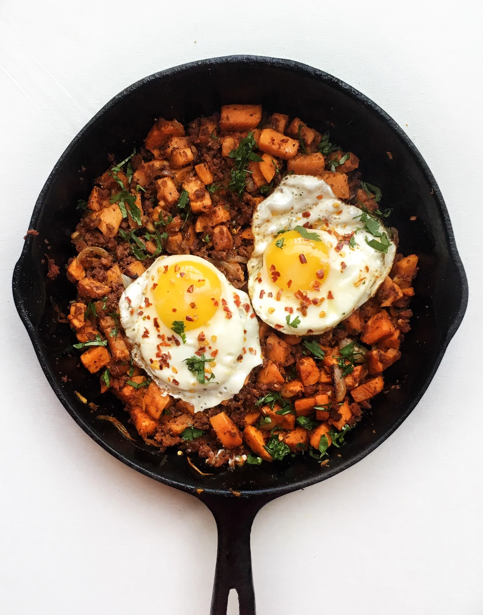 Sweet Potato and Chorizo Hash