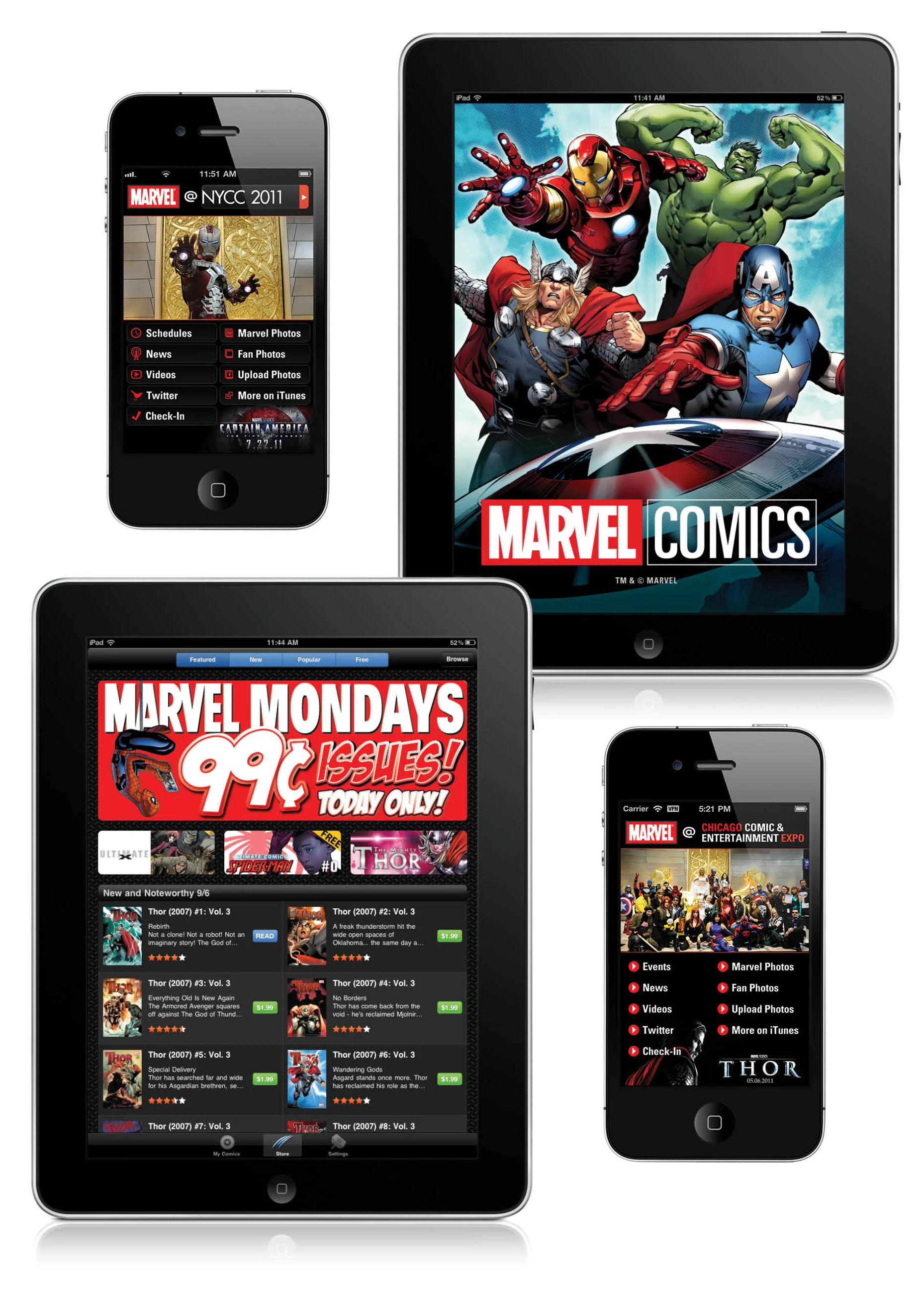Marvel Mobile Products Design