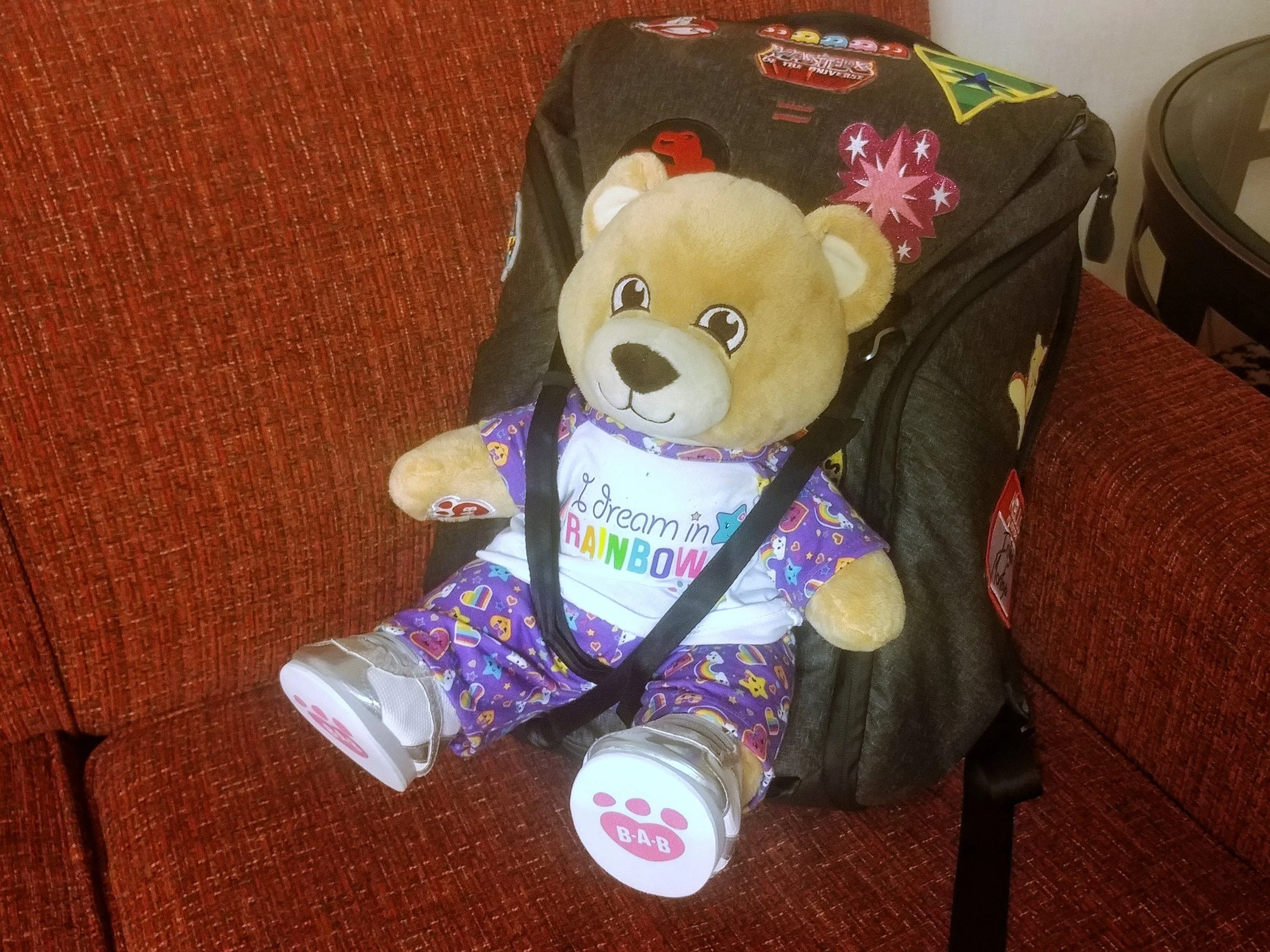 Lisa riding in Peak Design's bear carrying straps