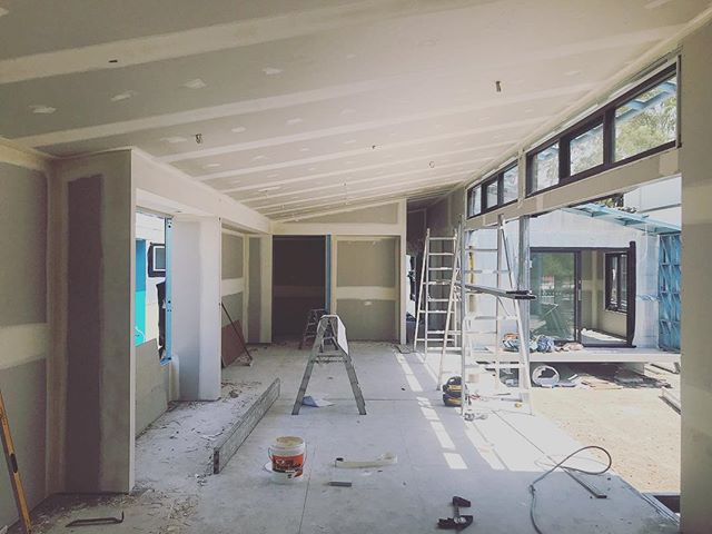 Kitchen, Dining and Living room starting to take shape in our Cowra project.
