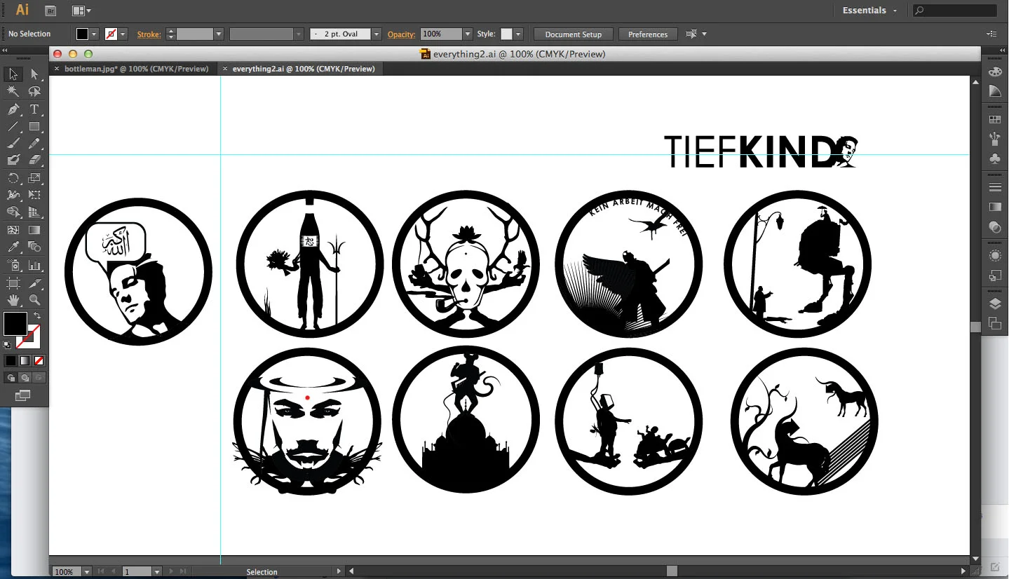 Working sketches - various designs