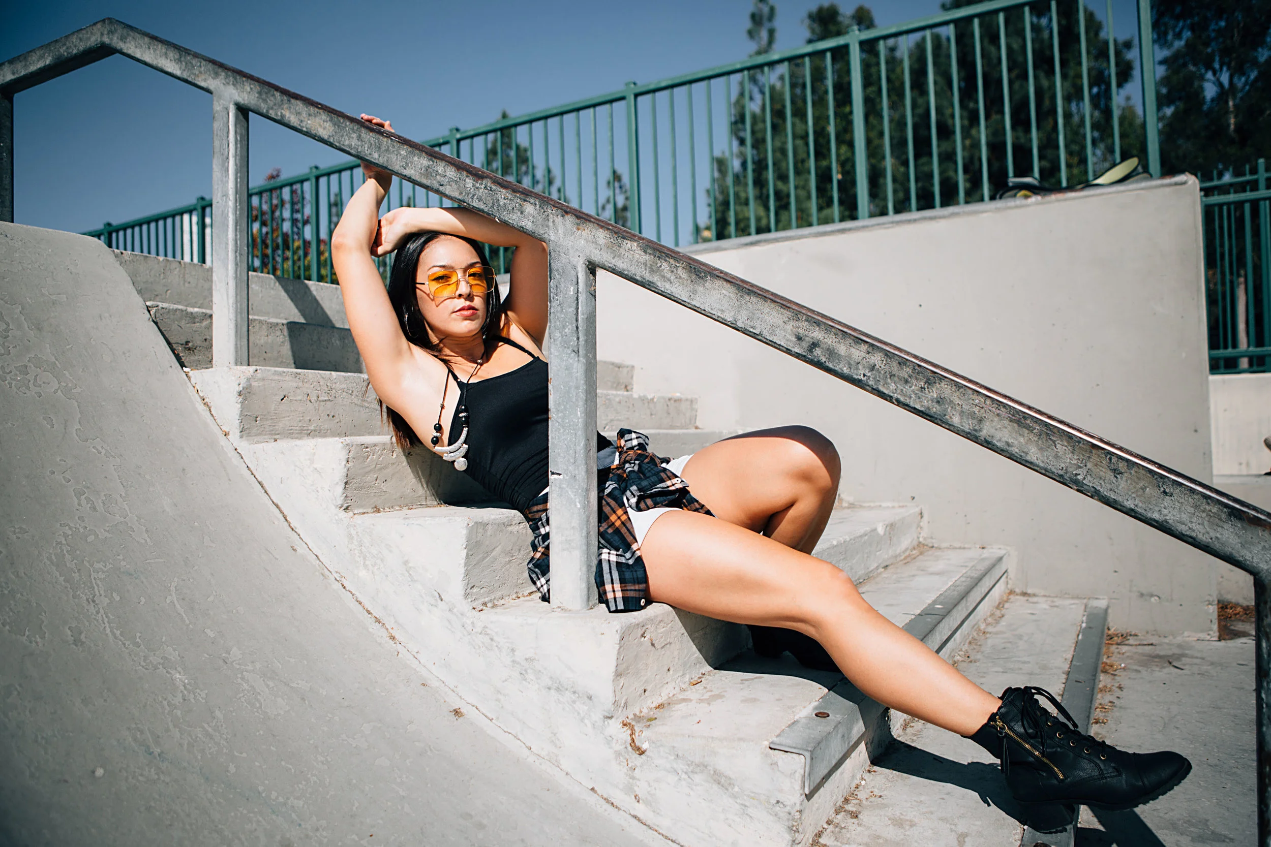 Nancy at a skatepark