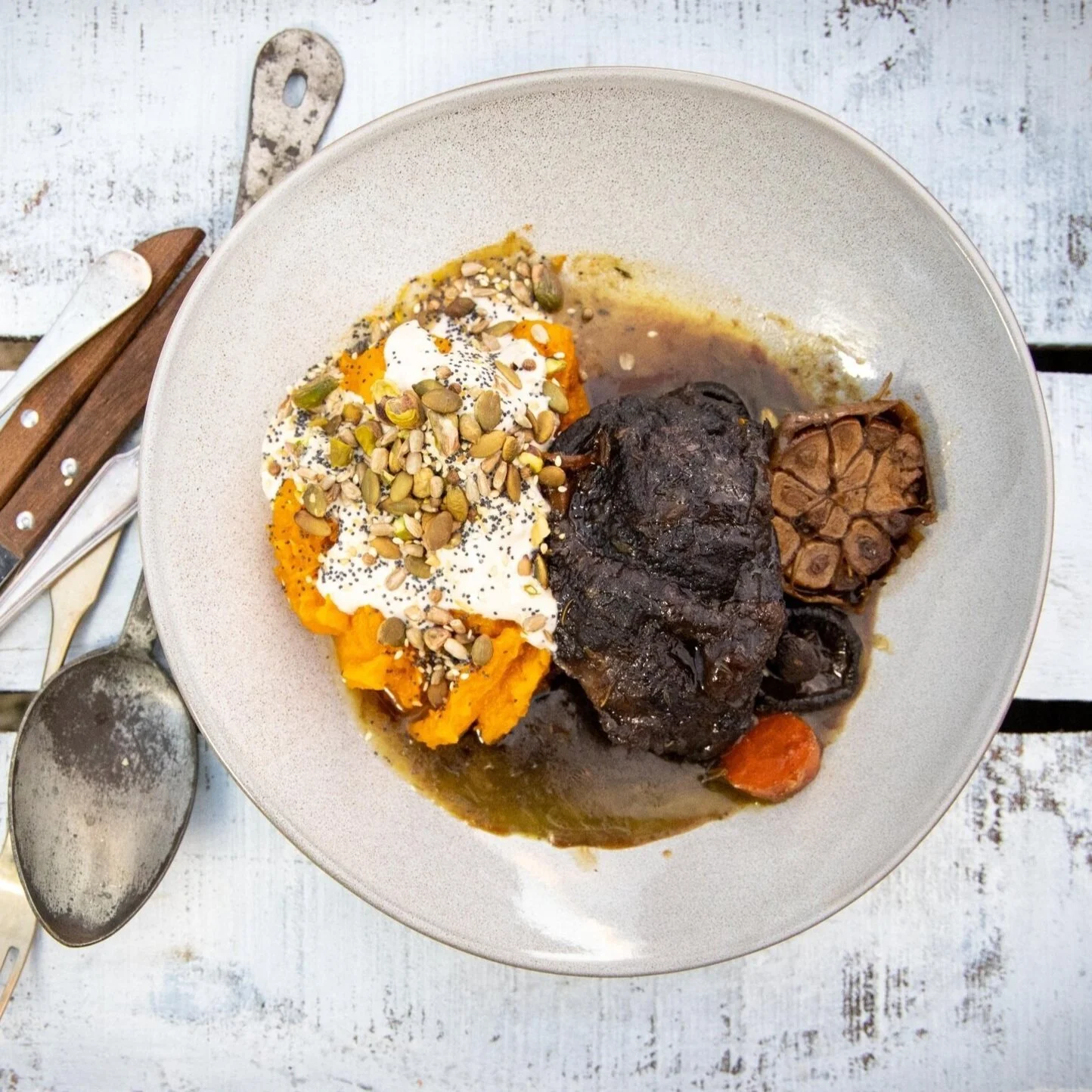 Gralic and Red Wine Braised Beef Cheek