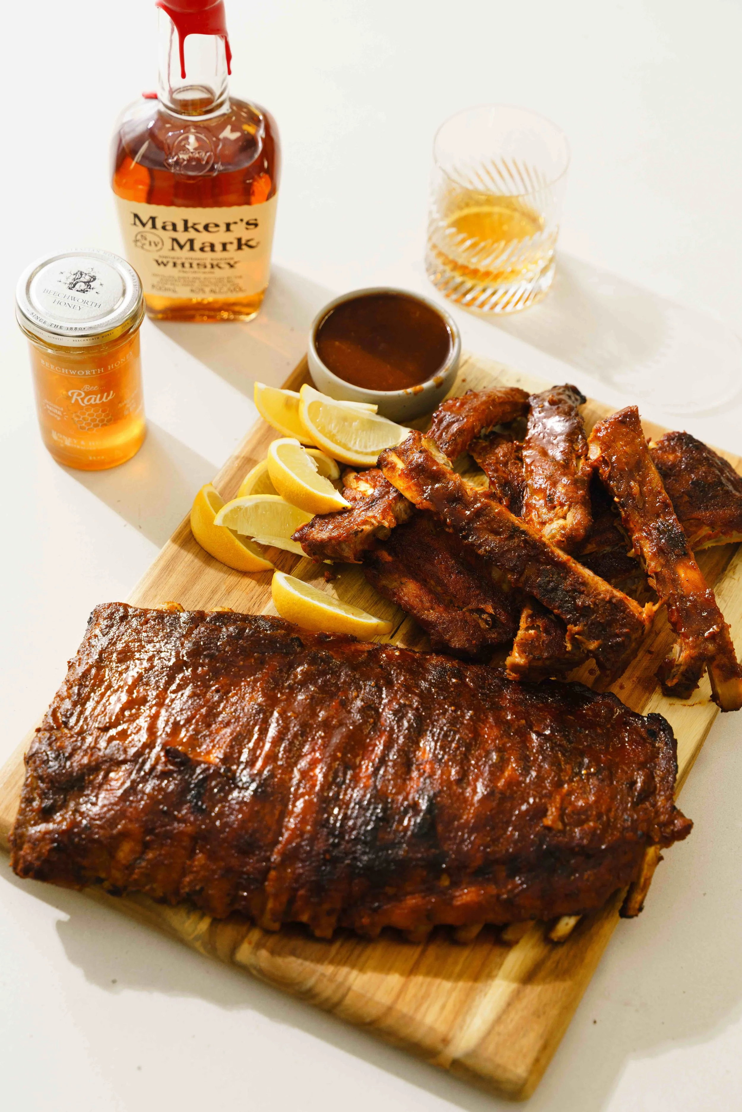 STICKY HONEY BOURBON RIBS