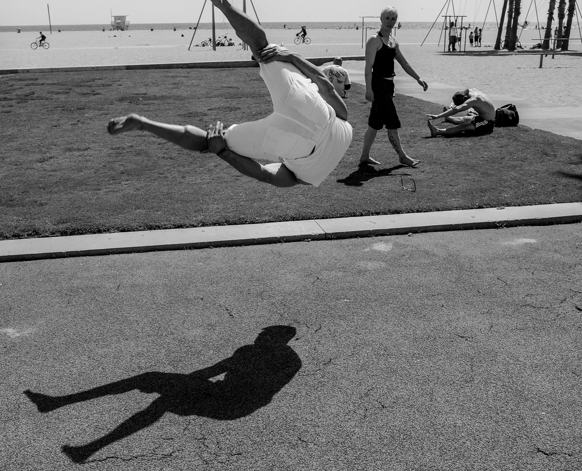 Gymnasts at Muscle Beach, Santa Monica. Shot with Fujifilm X100S.