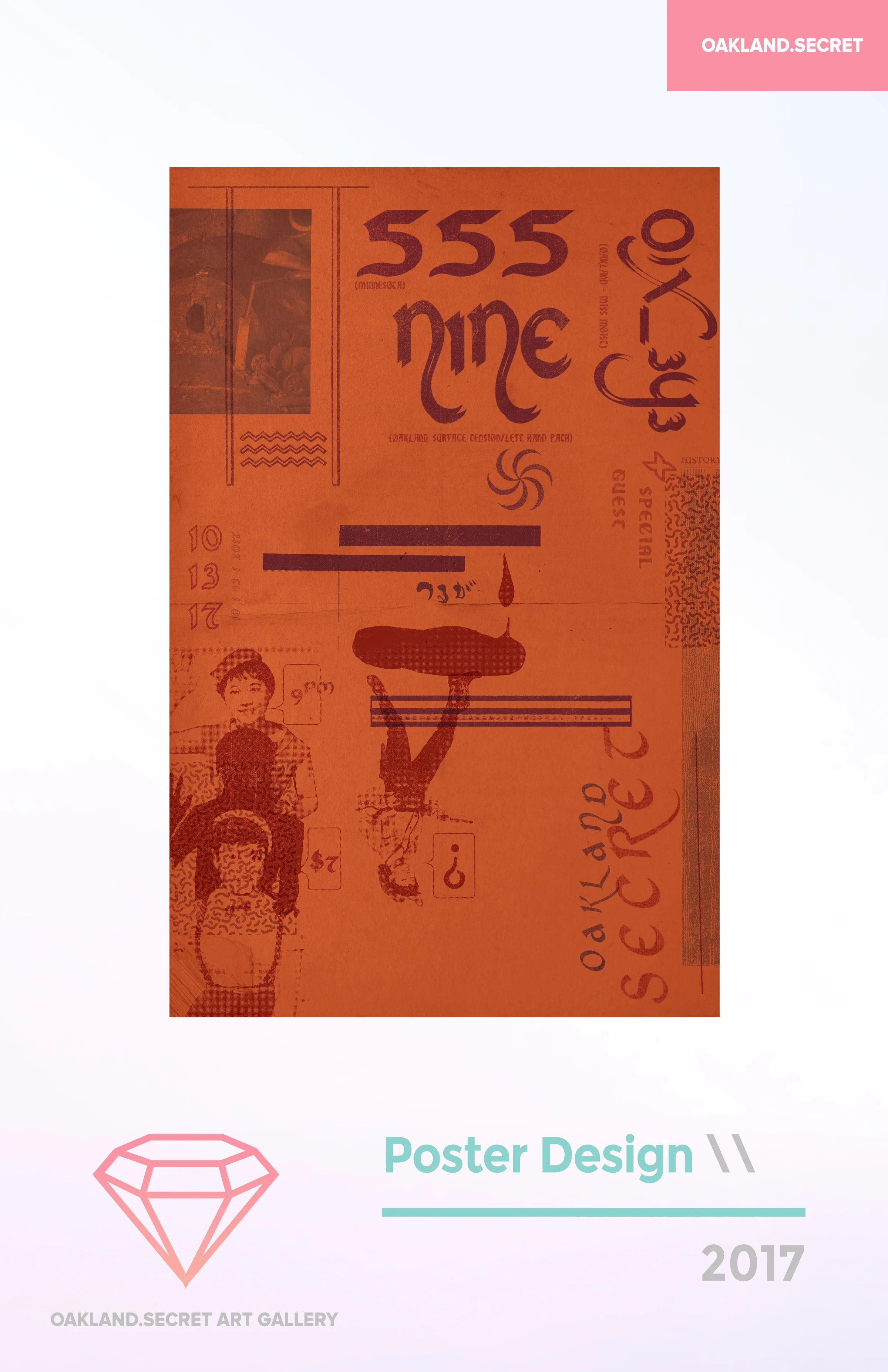    [Oakland.Secret Art Gallery]    - Screen Printed Poster Design 