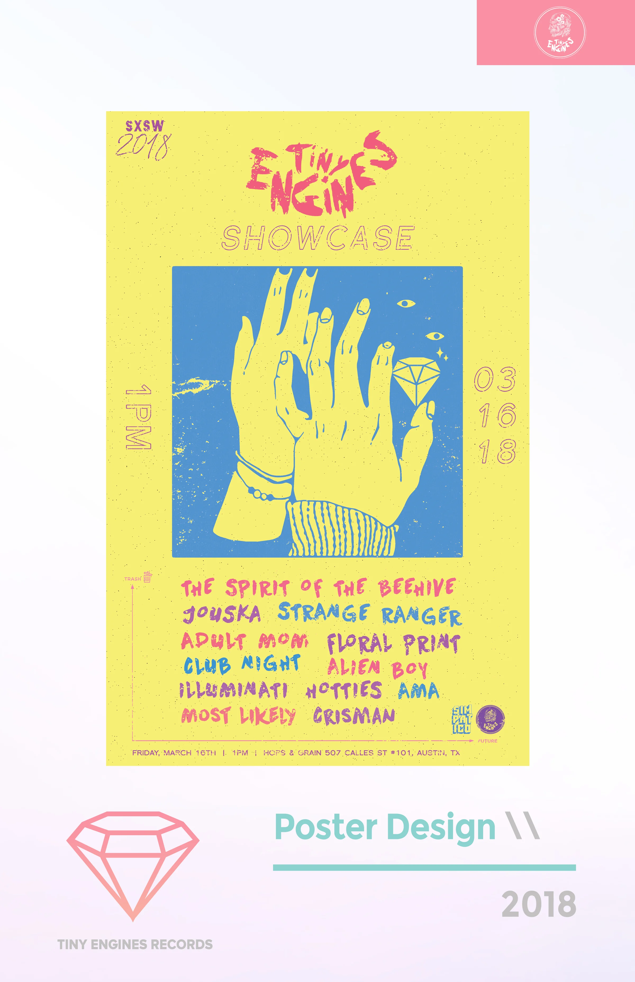    [Tiny Engines]     - Screen Printed Poster for SXSW Showcase  