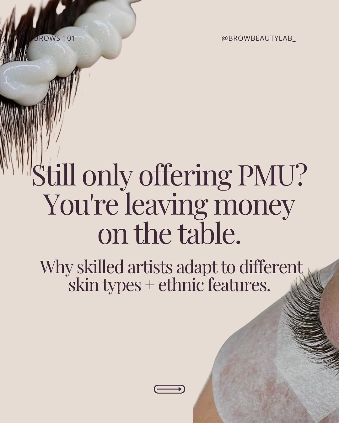 Brow Lams + Lash Lifts= 
The best add on to your PMU studio.

✨Start offering brow laminations + lash lifts &mdash; the easiest add-on services that bring clients back every 6&ndash;8 weeks.
While PMU gives long-term results, laminations and lifts le