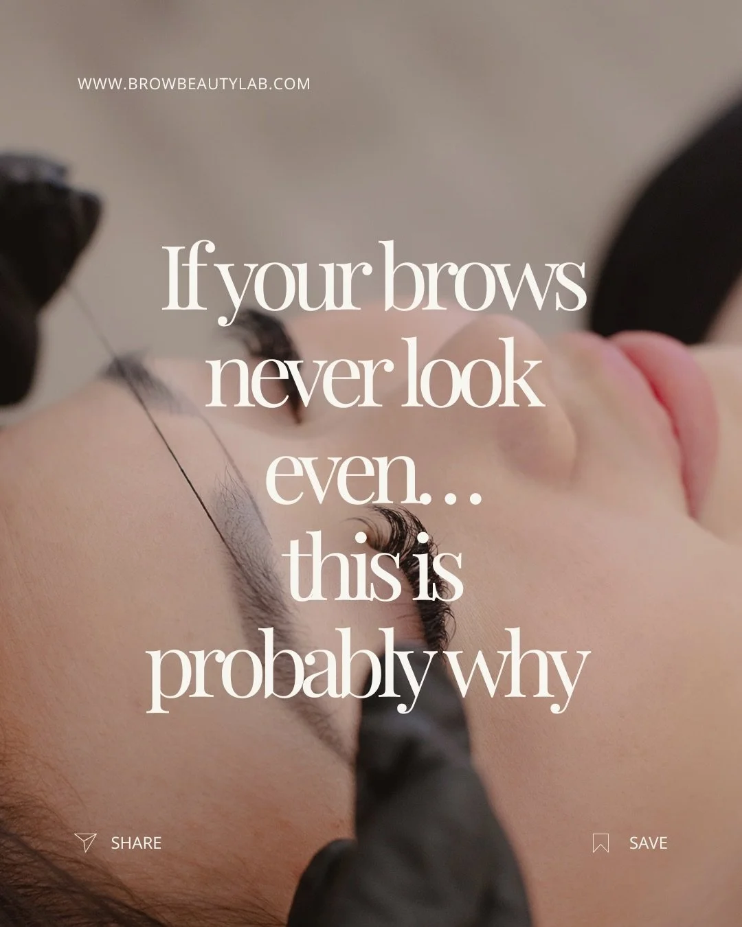 If your brows never look even&hellip; this is probably why&hellip;

Most people assume their brows are the problem, but its usually one of these three things:
1) Natural facial asymmetry 📐
2) Muscle movement when you talk or raise your brows
3) Diff