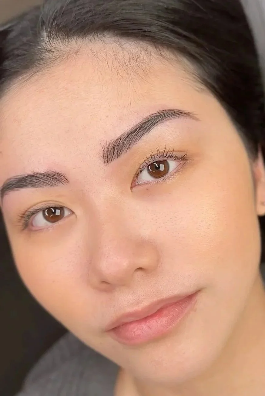 woman with natural nano brows