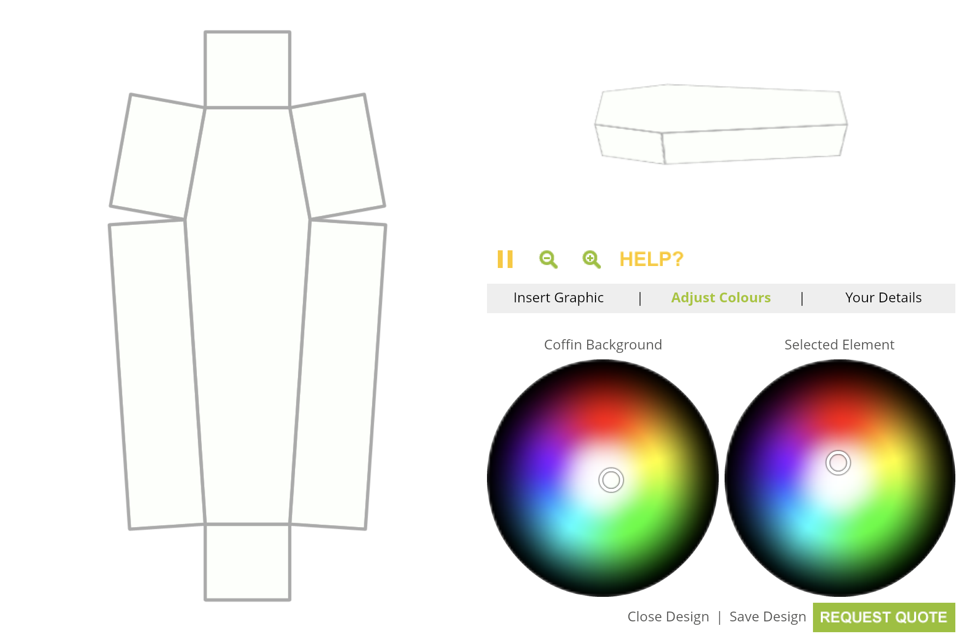 Online Coffin Designer - Available from Greenfield Coffins