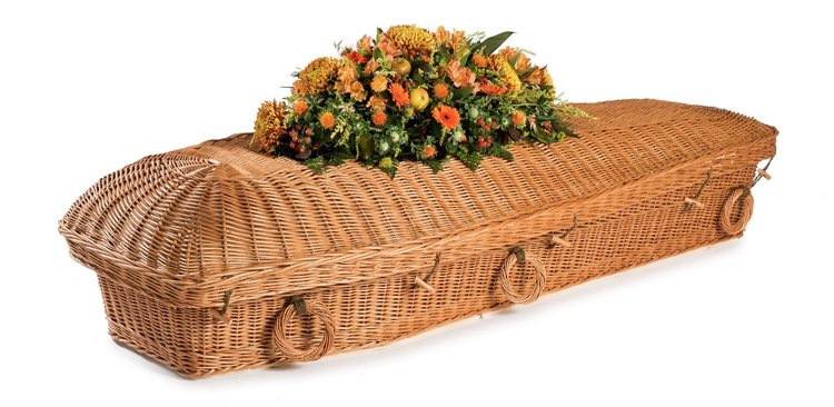 Handmade Willow Pod coffin - Available at thinkwillow.com
