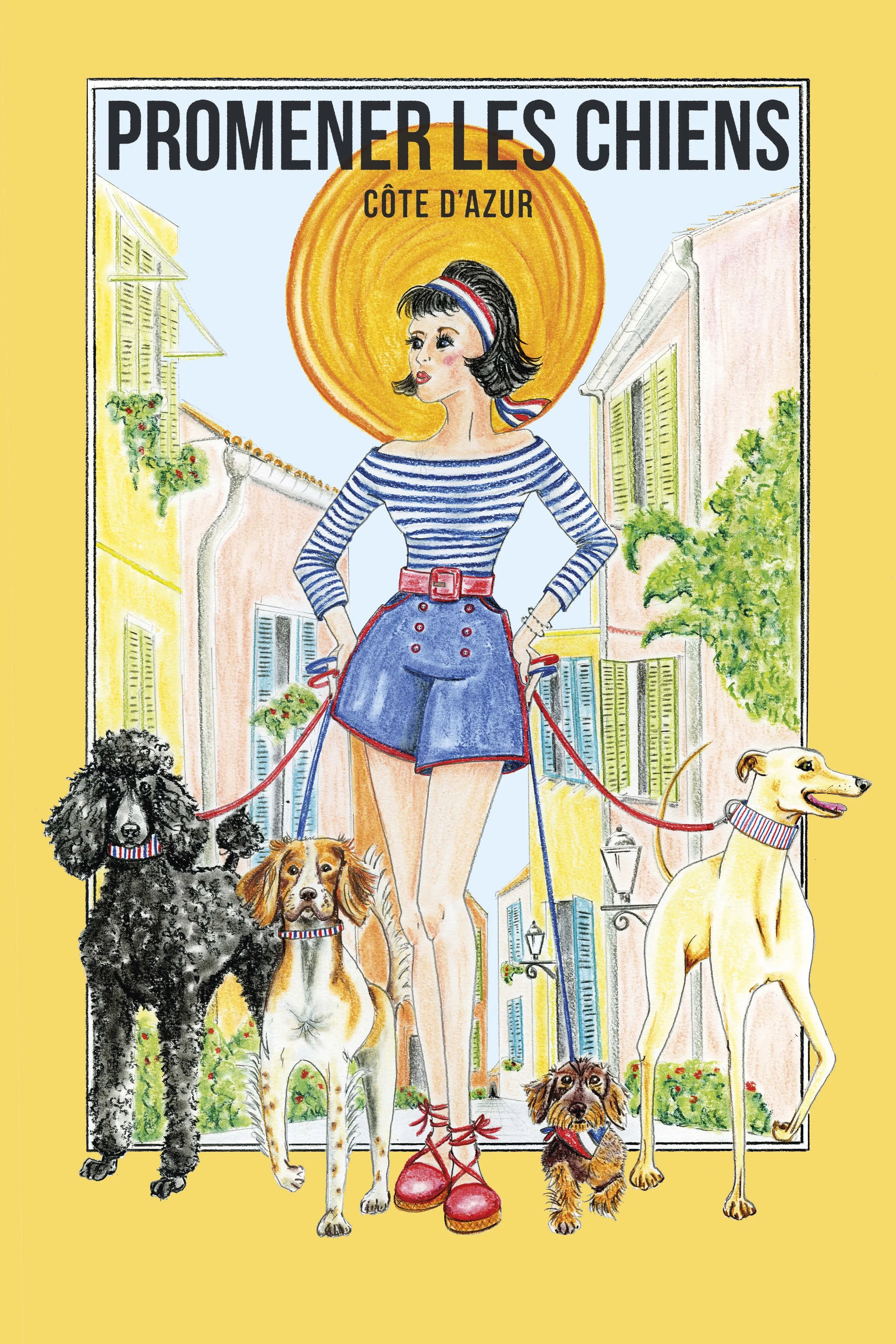 'Promener Les Chiens’ Illustrated Travel Poster