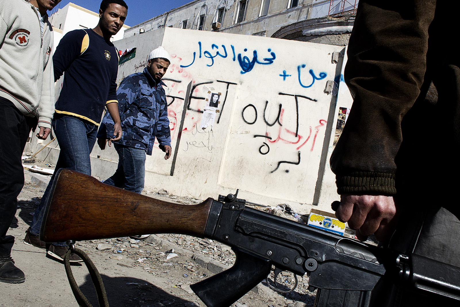 Benghazi, oprørshovedstaden i det østlige Libyen.