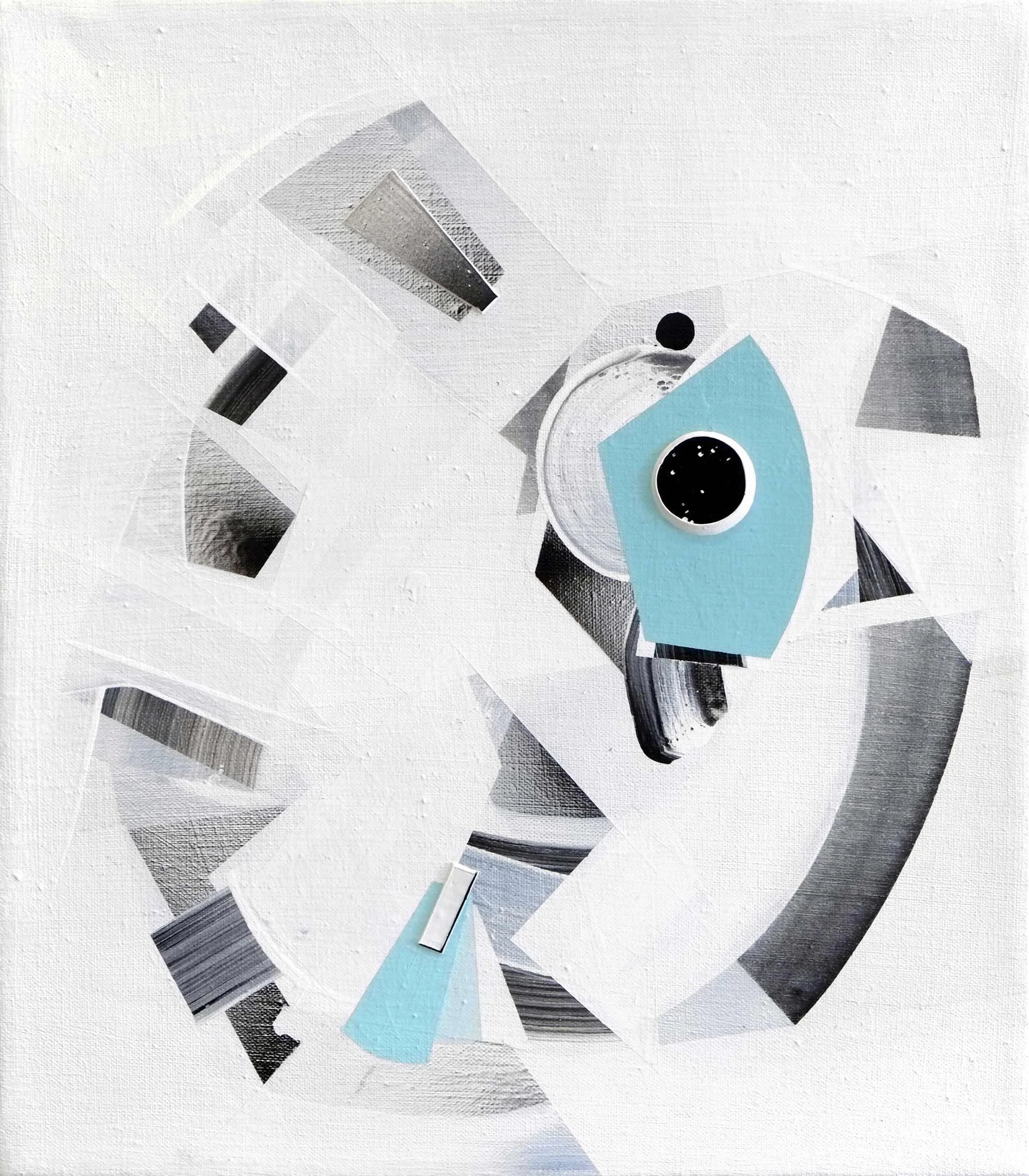 d Centauri, acrylic / airbrush / gesso on linen, 16" x 14"