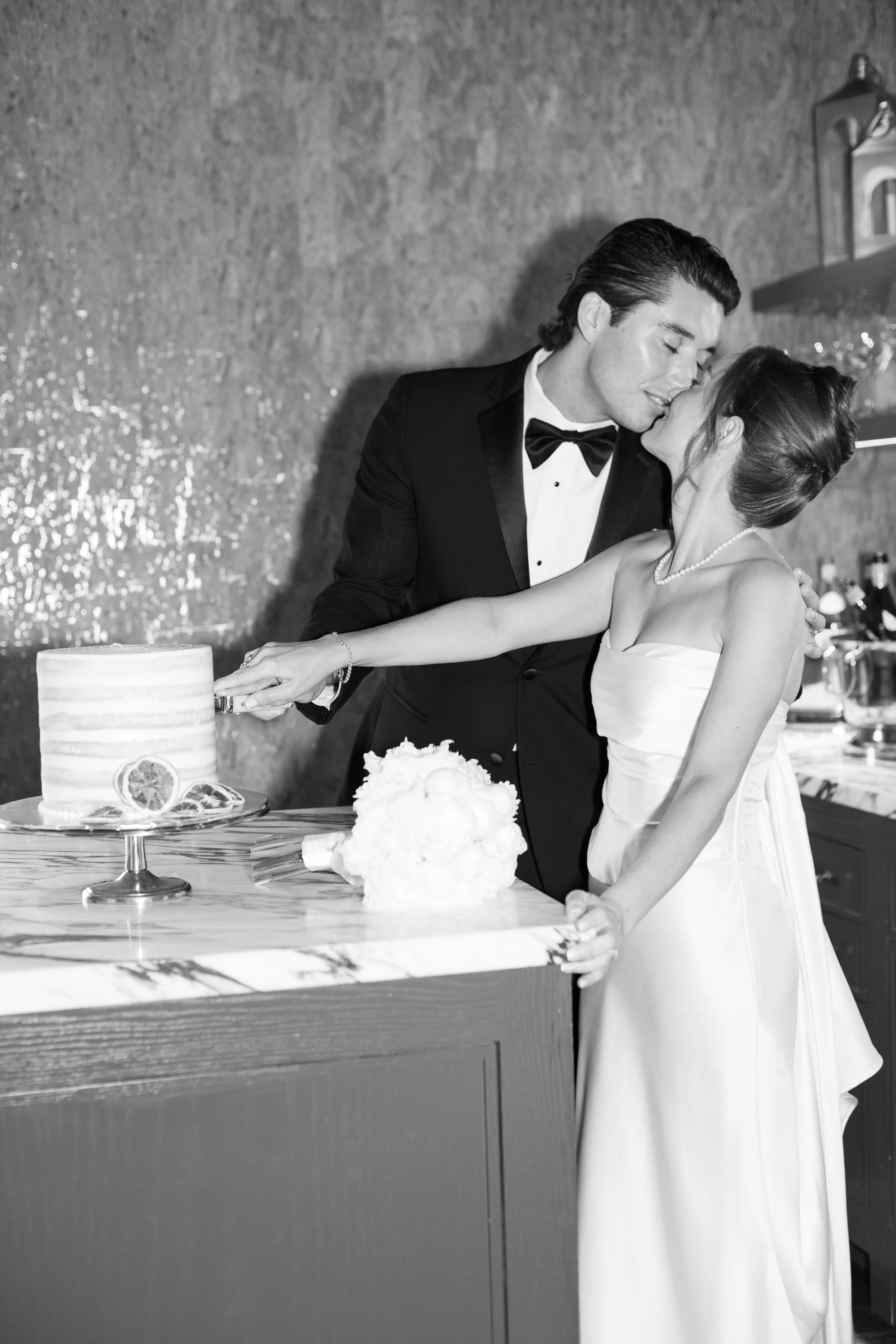 boston public library contessa boston wedding reception cake cutting bw documentary style photography
