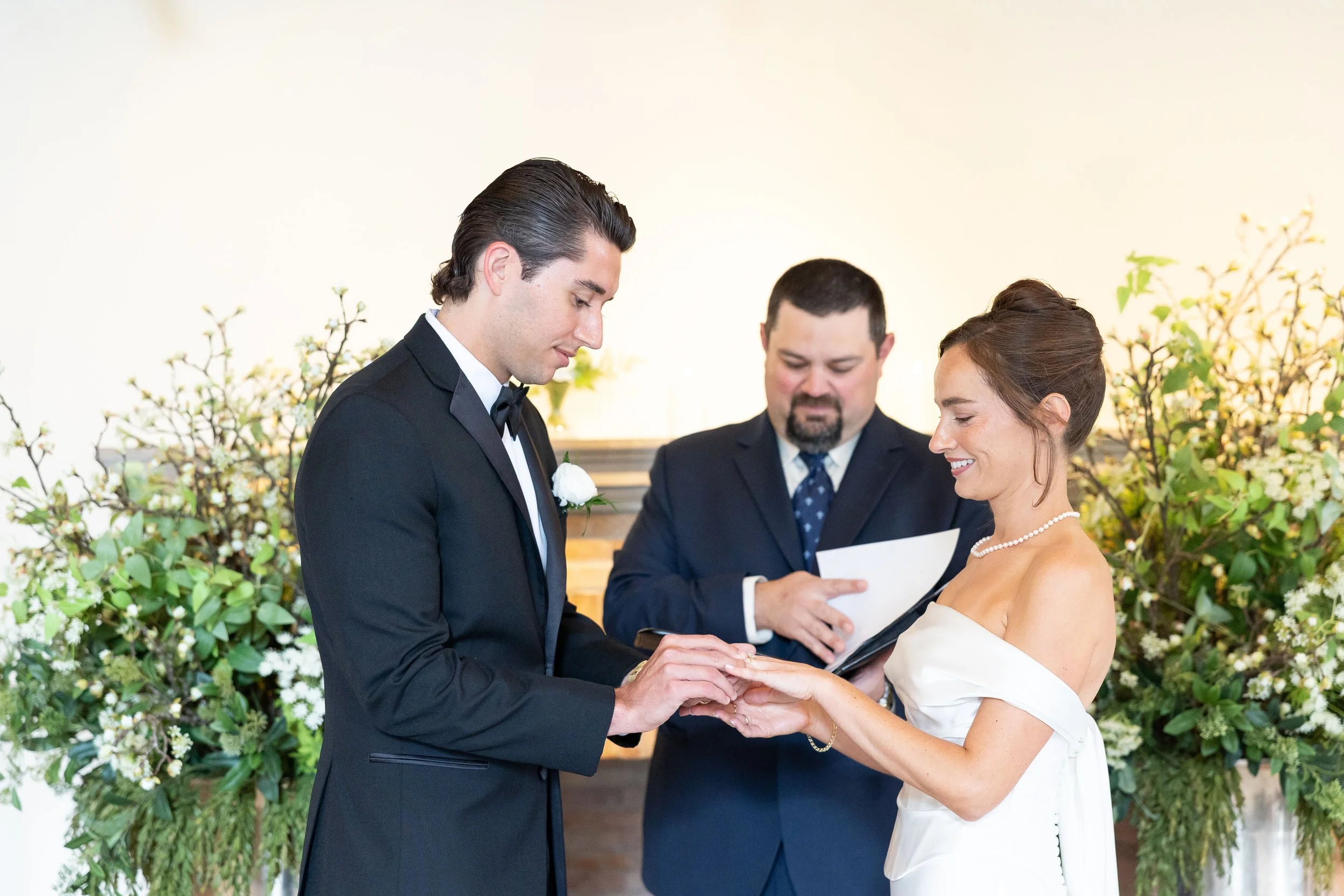 boston public library wedding bg ceremony ring exchange