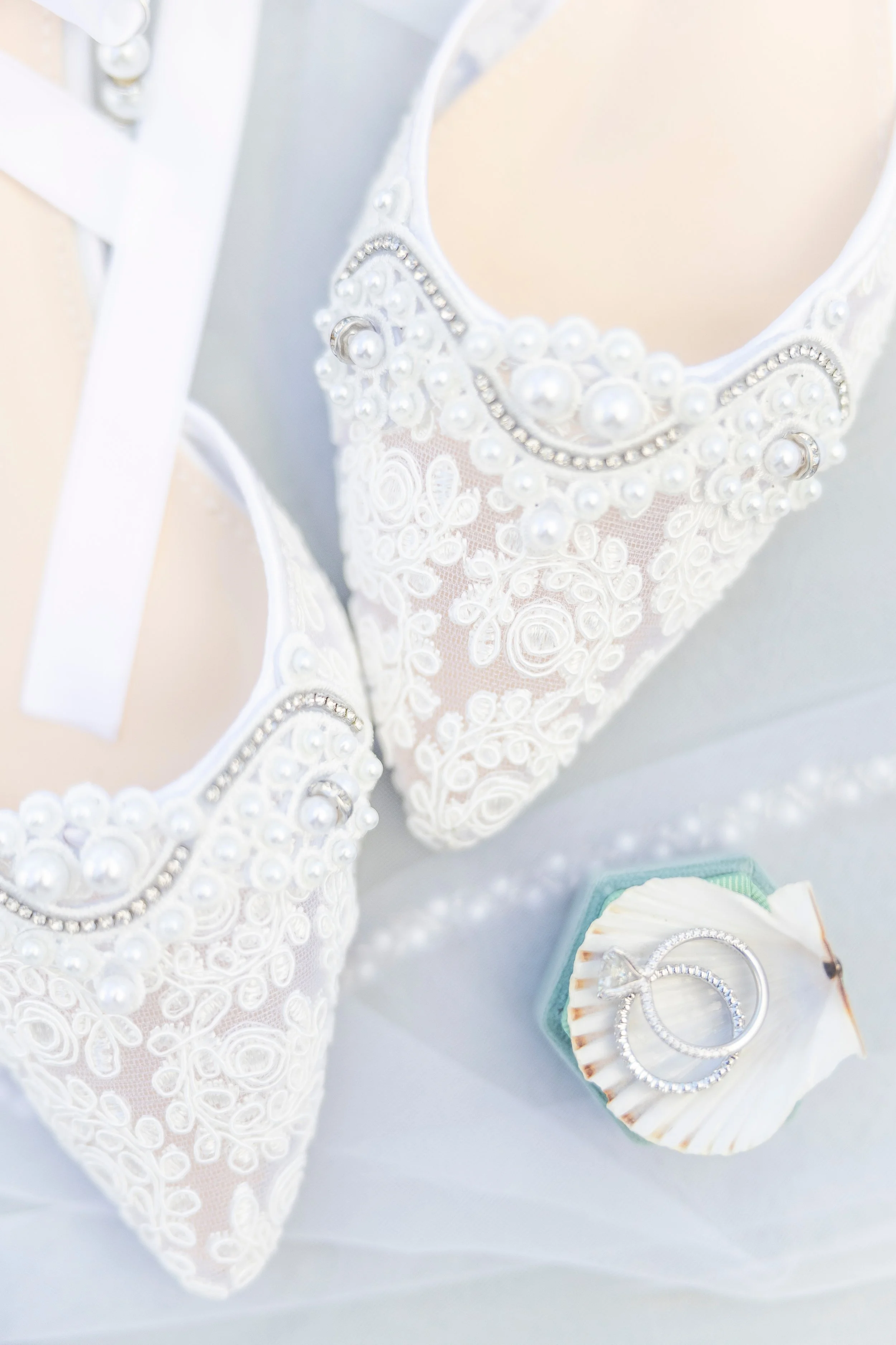 cape cod wedding wequassett bride details shoes  rings