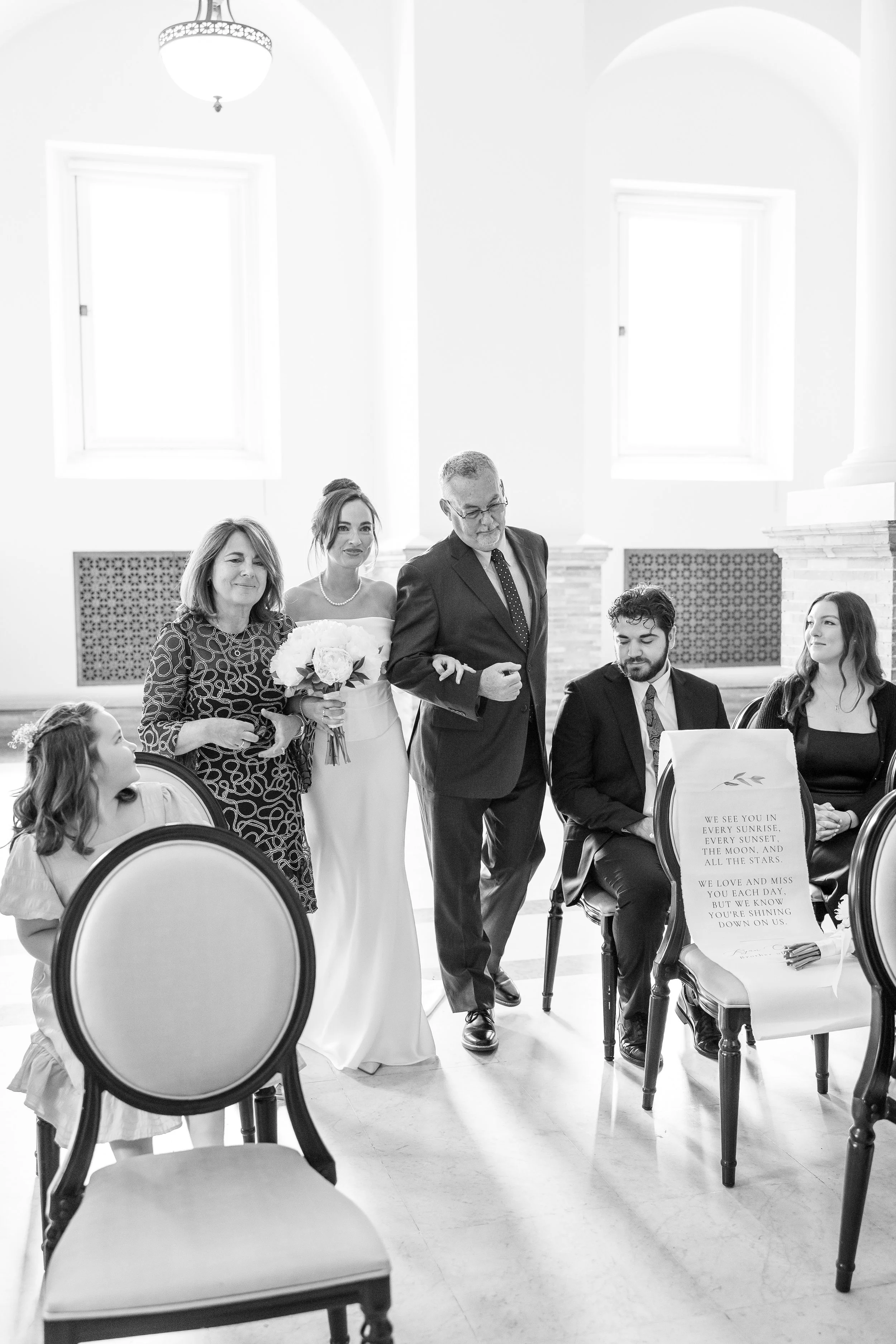 boston public library wedding ceremony bride processional