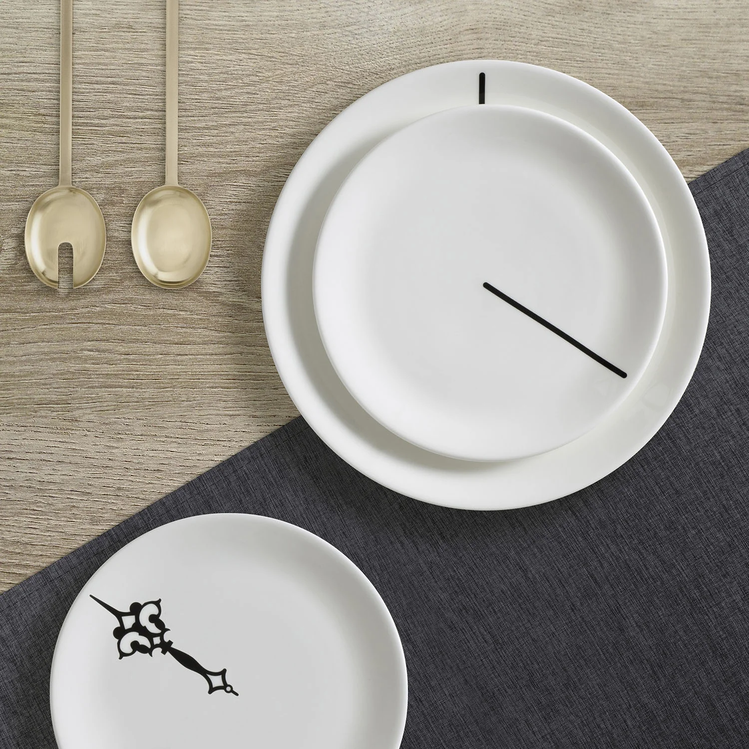 Dinner time plates, set of plates creating a clock, Clock plates by Above and Beyond