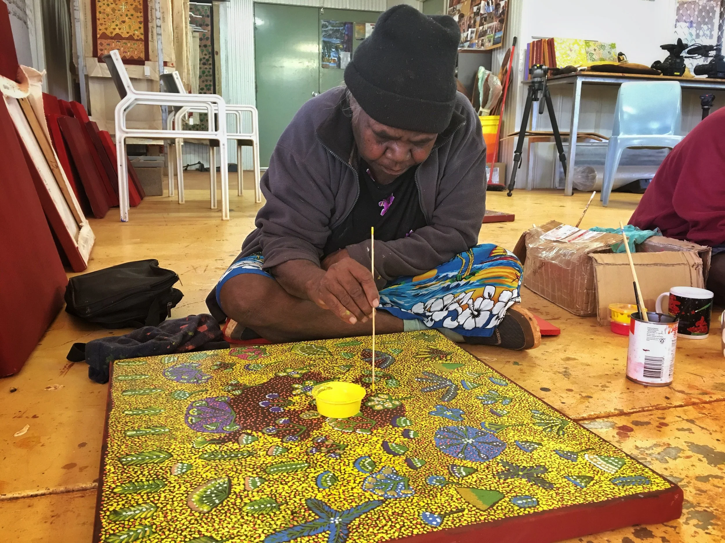 Rosie Ngwarraye Ross painting Sugar Dreaming